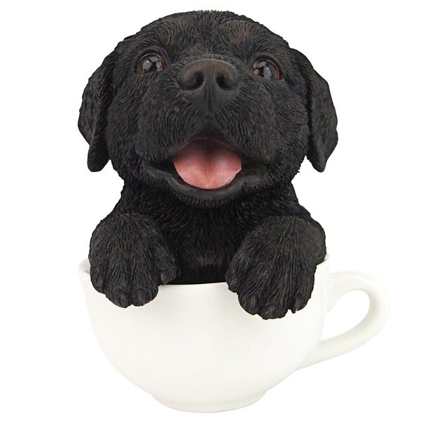 Puppuccino Puppy Collectible Dog Statue: Black Lab